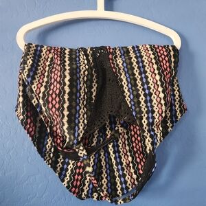 Time and Tru Vibrant Pattern High Waist Shorts